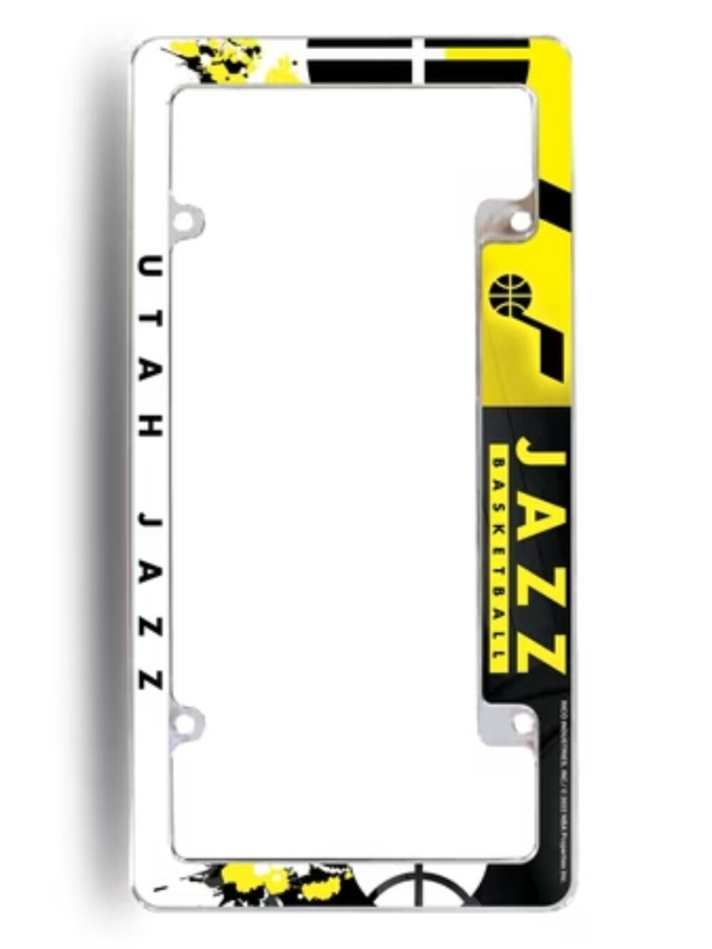 NEW Utah Jazz NBA Chrome Metal License Plate Frame with Bold Full Frame Design